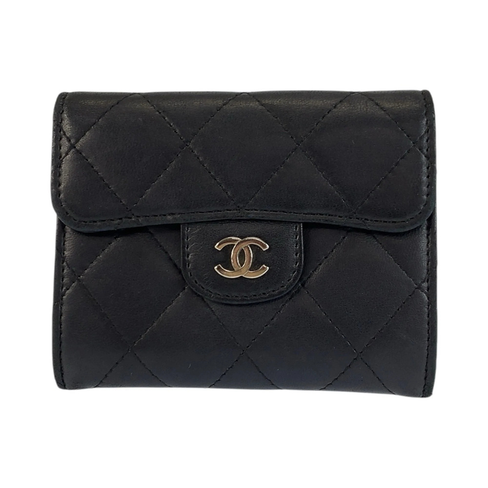 CHANEL Black Leather Wallet